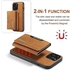 Wallet Case Compatible with iPhone 14 Pro Max, Premium Leather Phone Case Back Cover Magnetic Detachable with Trifold Wallet Card Holder Pocket for iPhone 14 Pro Max (Brown)