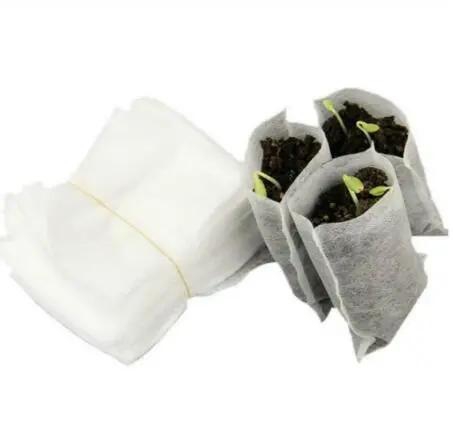 100pcs/set non-woven fabric Seedling Raising Bags Nursery Pots row bag planter bag non-woven fabric 8*10cm