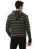 Kady Cotton Two-Tone Striped Zip-up Hooded Unisex Jacket - Olive and Black, M
