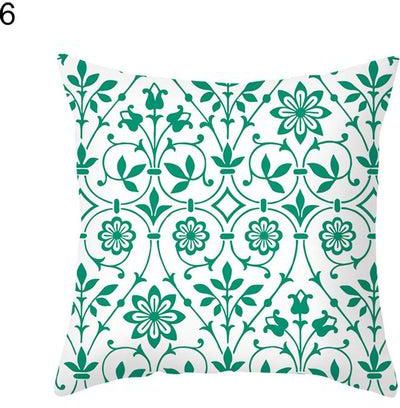 Flower Marguerite Throw Pillow Cushion Cover White/Green