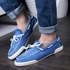 VNVNE Men's Slip-on Flat Canvas Shoes Light Blue EU 39