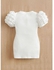 SHEIN Baby Puff Sleeve Rib-knit Dress