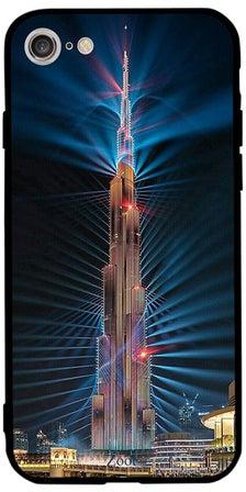 Thermoplastic Polyurethane Skin Case Cover -for Apple iPhone 7 Burj Khalifa Laser فينتاج ستانغ