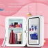 Mini Makeup Fridge, 8L Portable Cosmetic Refrigerator, Glass Panel And Led Lighting, Cooler/Warmer Freezer, Used for Beauty Skin Care in Home, Car