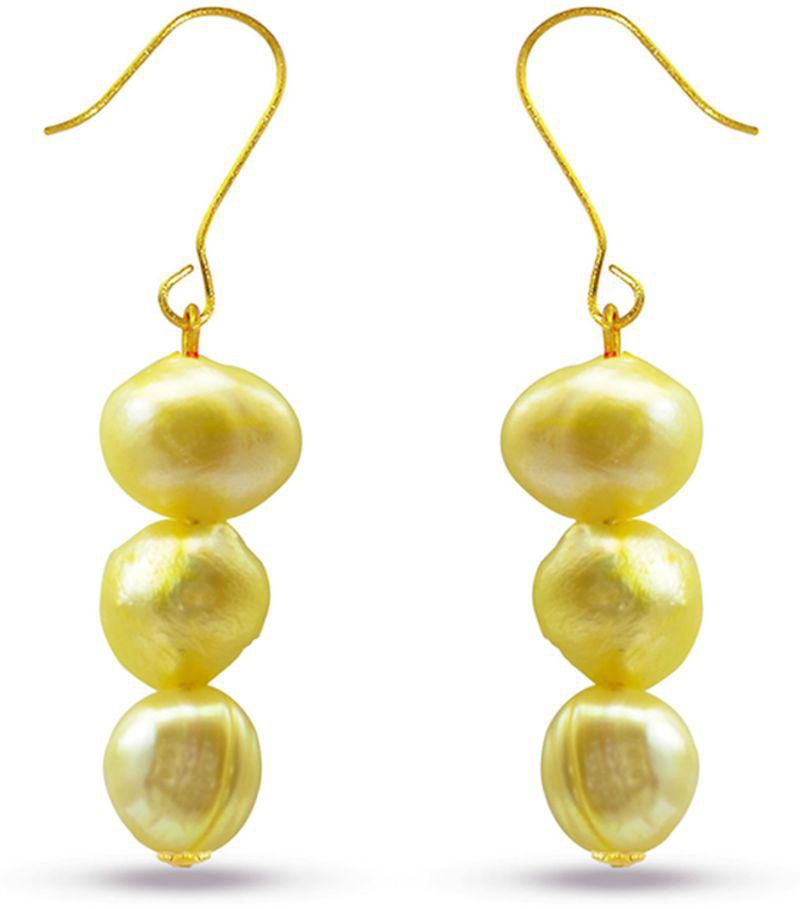 18 Karat Pearl Dangle Earrings