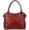 Yaluxe Women's Soft Cowhide Leather Purse Hobo Shoulder Bag Red