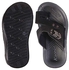 Kaotic Kids Leather Slippers - Black