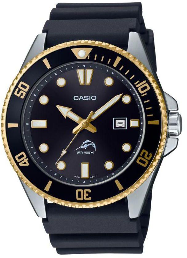 Casio MDV106G-1A Men’s Diver’s  Black Dial Gold Accents Watch