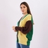 Menta By Coctail Pullover Sweater With- Colorful Buttons-71028
