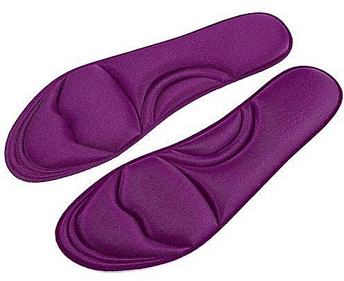 Generic Paired Unisex Comfort Deodorant Anti-fatigue Memory Foam Insole Size 43-46 - Purple