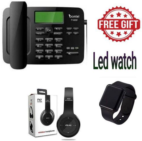 Bontel T1000, Wireless Desktop Phone, Sms,,Feature-//free Gifts