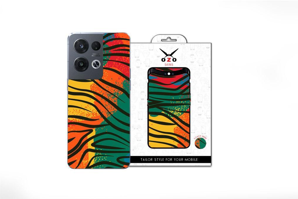 OZO Skins Ozo skins tiger coloring style (SE202TCS) For Oppo Rano 9 5G