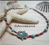 O Accessories Anklet Blue Turquoise Stone_chain Silver