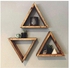 Hand In Hand Wooden Triangle Decorative Shelves - 3 Pcs