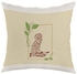Pray Printed Cushion Cover Beige/White/Red 40 x 40centimeter