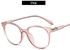 1 optical frame glasses, transparent lenses, old-fashioned computer radiation protection glasses Pink