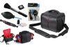 Waterproof DSLR Camera Shoulder Bag with Ozone 5 in 1 Camera Cleaning Kit - Red