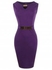 Metal Ruffled Cut Out Bodycon Sleeveless Dress - Purple - 2xl
