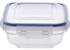 Dunya - مجموعة علب بلاستيك بلون أزرق مربع 5 قطع للثلاجة مع غطاء محكم الإغلاق - حل تخزين - خالٍ من مادة البيسفينول (BPA) والرصاص