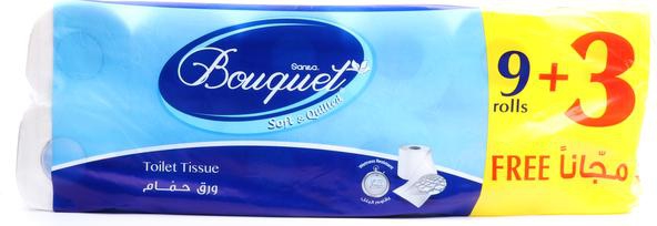 Sanita Bouquet Soft Toilet Tissue 9 Rolls + 3 FREE