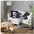 SANDSENAP Cushion cover, black/white handmade, 50x50 cm - IKEA