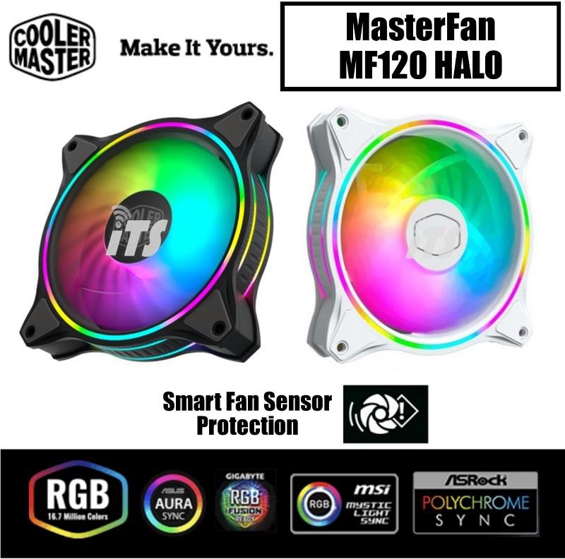 Cooler Master MasterFan MF120 Halo Chassis Fan (White)
