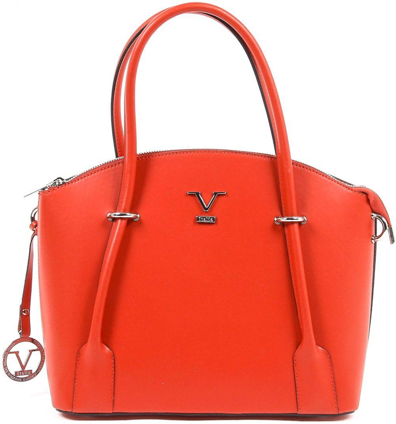Versace Italia Leather Bag for Women - Tote, Red, 10296-34068