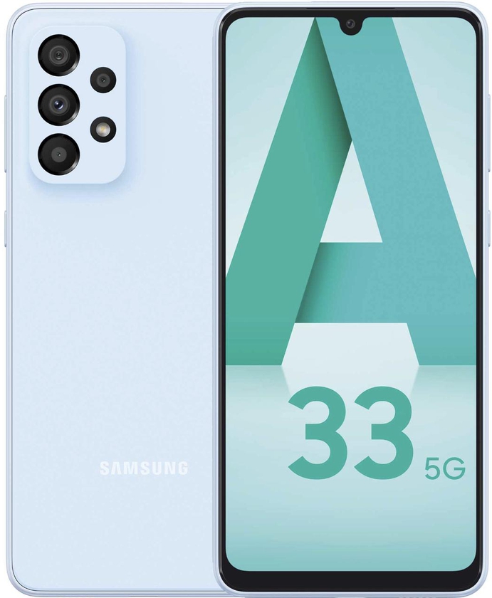 Samsung Galaxy A33 5G 8GB RAM 128GB ROM 6.4" Super AMOLED Display 48MP Quad Camera Android 12 One UI 4.1 Fast charging 25W Li-Po 5000 mAh non-removable Battery Dubai Warranty