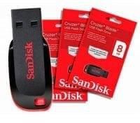 Sandisk 8GB Cruzer Blade USB Flash Drive/Disk