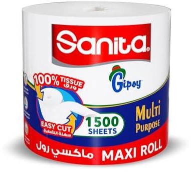 Sanita Gipsy 1500 Sheets Maxi Tissue Roll