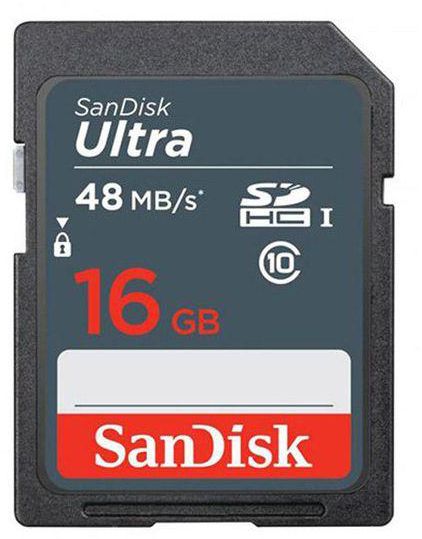 Sandisk 16GB Class 10 Ultra SDHC UHS-1 Memory Card