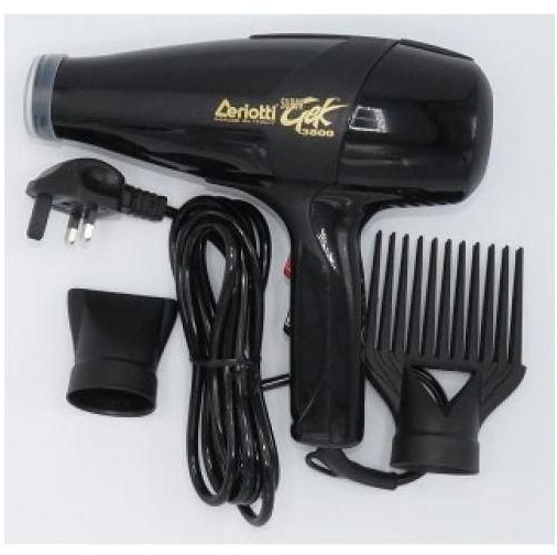 Ceriotti Heavy Duty Super GEK Hairdryer/Blow Dryer Black