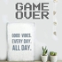Simple GAME OVER Personalized Home Decoration Wall Stickers Removable Wallpaper