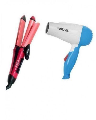 Nova 2 In 1 Hair Straightener/Curler & Hair Dryer