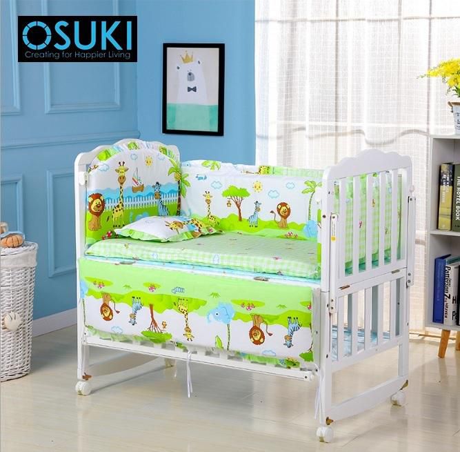 Osuki Baby Cot Bedding Set 5 in 1 (As Picture)