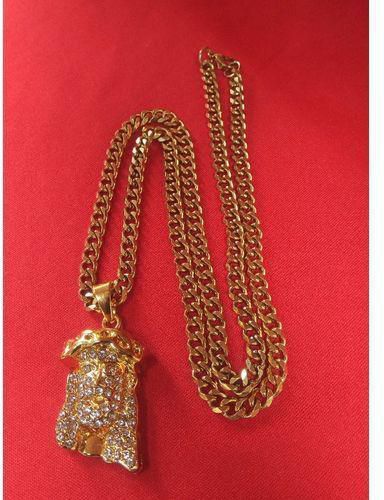 Gold Cuban Link Chain With Jesus Piece 05 Pendant price from jumia in