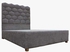 Upholstered Bed Without Mattress Grey Single