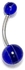 Stripe Navel Belly Button Piercing Jewelry (Blue)