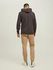 Plain Casual unisex Pullover Hoodie Sweatshirt with Pockets (BROWN,L)