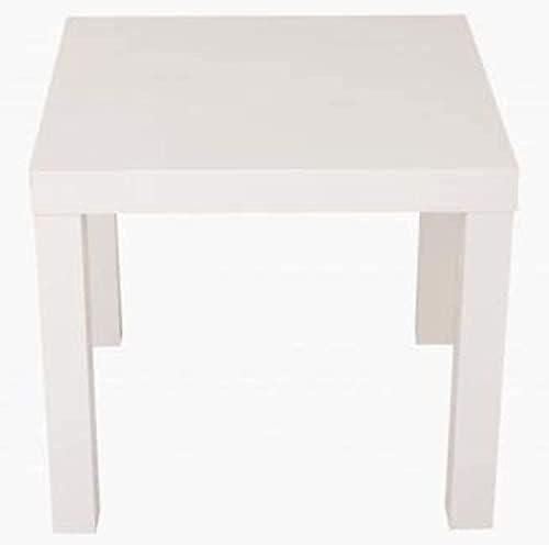 طاولة جانبية خشب - لون ابيض
