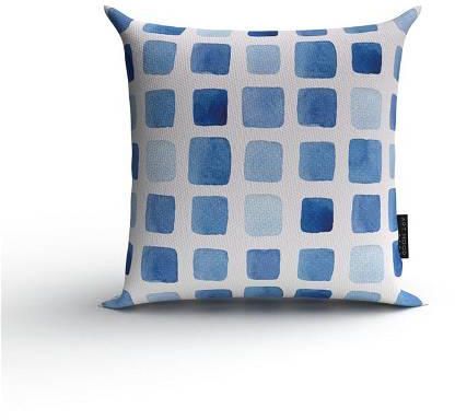Stamps Cushion Cover, White / Blue - ARC82