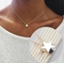 Fashion Ladies Luxurious Diamond Angel Wings Necklace-Gold