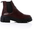 xo style Leather Ankle-Boot - Burgundy