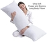 KLUB LINEN Long Body Pillow 1pc, Fabric: 100% Polyester 85 GSM Microfiber 1 cm Stripe Super Soft, Filling: 1300 gm Hollow Fiber Comfort, Breathable &amp; Ultra Soft , Size: 45 x 120 cm, Color: Cream