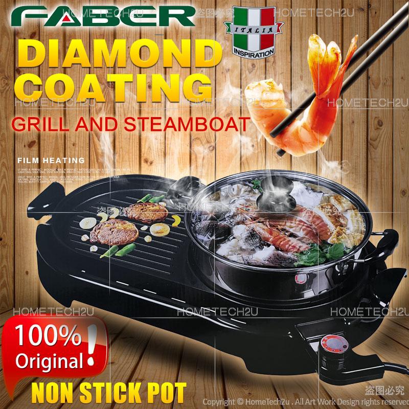 Faber Electric Grill and Steamboat FBQ PARTY GRILL 899 2 in 1 Electric Grill