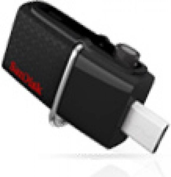 Sandisk SDDD2032GG46 Ultra Dual USB3.0 Flash Drive 32GB + SDSDQUAN016GG4A Ultra Micro SDHC W/ Adapte