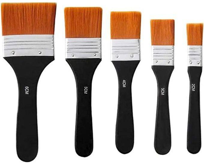 Smart Flat Brush Watercolour 5 Pieces Oil Paint Brush Paint Brush Set Acrylic Paint Tool Brush For Painting Painting Brush Set