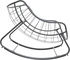كرسي هزاز فولاذ وبوليستر هيسبيريد باوباو (96 × 109 × 89 سم)