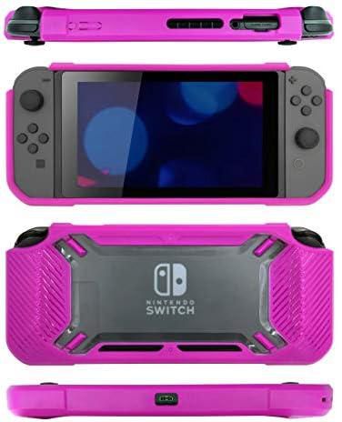 snakebyte Switch TOUGHCASE - pink - hard protective cover / hardcover case for Nintendo Switch (console and Joy-Con) / scratch-resistant back made of polycarbonate / ergonomic grip / robust cover