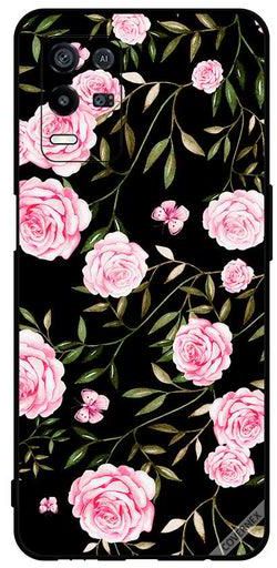 Protective Case Cover For Oppo K9x Pink Roses In Bunchs Of Small Leaves